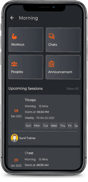 Showing the Features of the fitness app