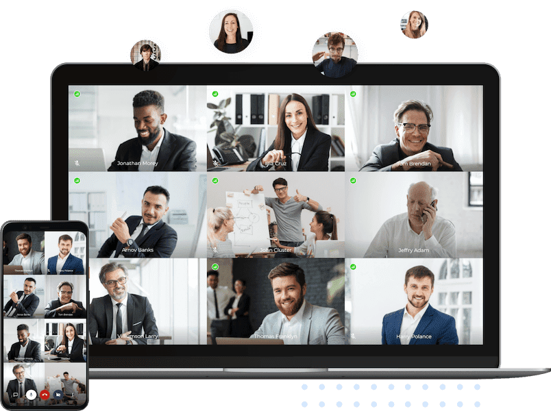 vConnect video conferencing — meeting screen