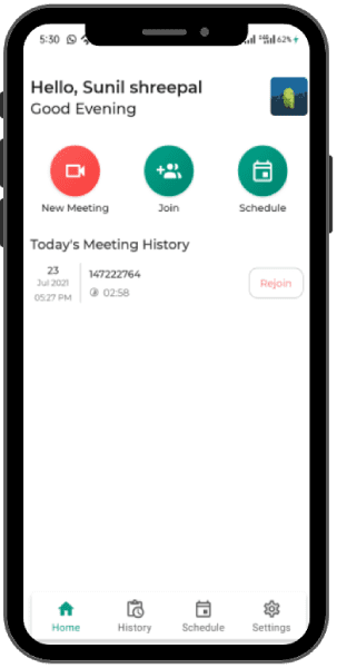 vConnect meeting dashboard