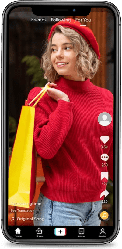 vReel short video app — vertical feed