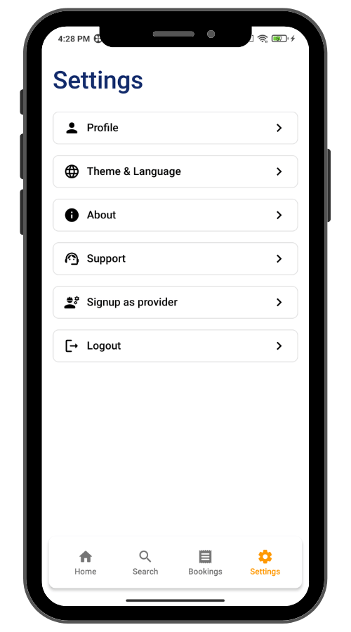 vServ customer app