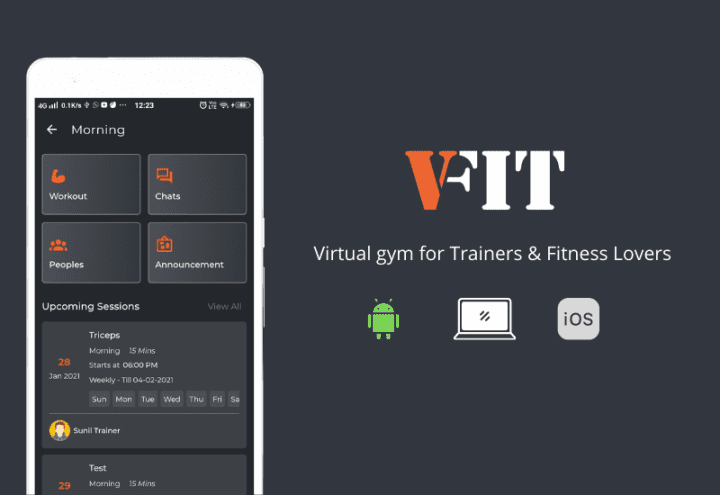 vFit virtual fitness app